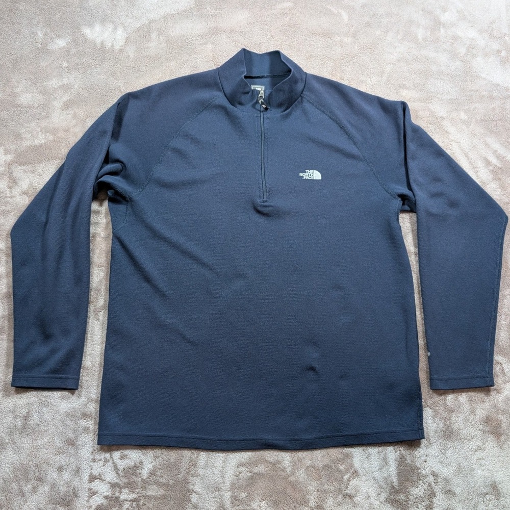 The North Face Flight Series Mens Large Navy Blue VaporWick 1/4 Zip Pullover
